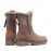 Women Casual Suede Round Toe Side Zipper Flat Snow Boots