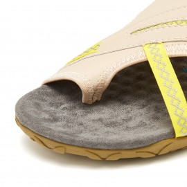 Women's Summer Canvas Breathable Flip-Flops Plus Size Comfy Casual Slippers