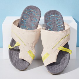 Women's Summer Canvas Breathable Flip-Flops Plus Size Comfy Casual Slippers