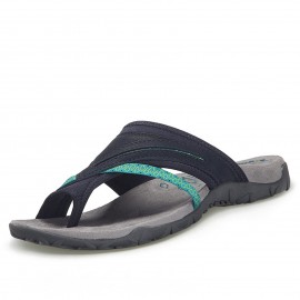 Women's Summer Canvas Breathable Flip-Flops Plus Size Comfy Casual Slippers