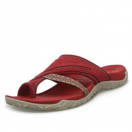 Women's Summer Canvas Breathable Flip-Flops Plus Size Comfy Casual Slippers