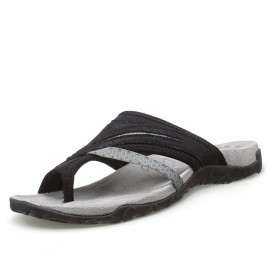 Women's Summer Canvas Breathable Flip-Flops Plus Size Comfy Casual Slippers