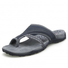 Women's Summer Canvas Breathable Flip-Flops Plus Size Comfy Casual Slippers