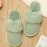 Women's Large Size Solid Color Rhinestone House Furry Slippers